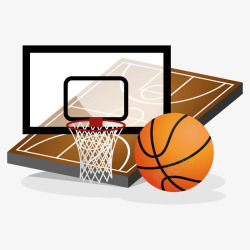 运动篮球篮球框装素材