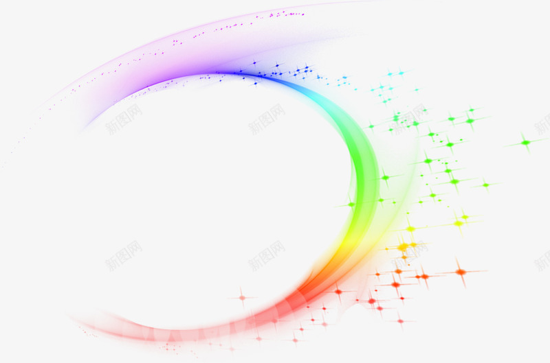 彩色星光圆环七夕png免抠素材_新图网 https://ixintu.com 七夕 圆环 彩色 星光