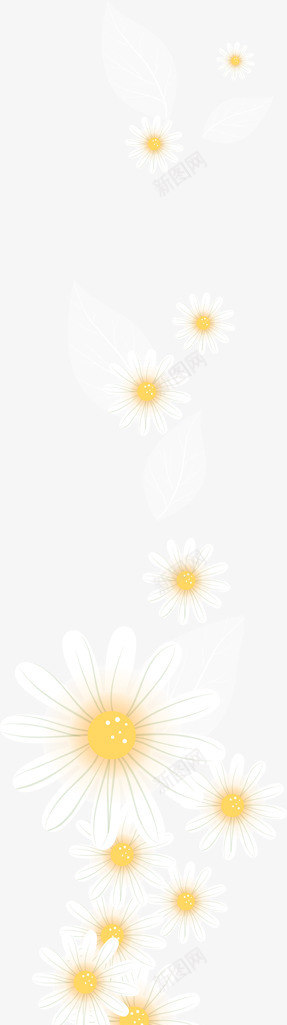 白色的鲜花png免抠素材_新图网 https://ixintu.com 小百花 春天开花漂浮 白色的黄蕊鲜花 鲜花