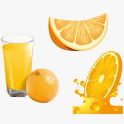 鲜橙汁简笔画素材