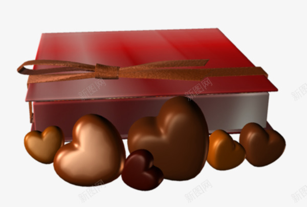 感恩节爱心巧克力png免抠素材_新图网 https://ixintu.com 巧克力素材 感恩节素材 爱心巧克力素材 礼盒礼物 节日素材