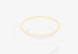 黄色圆环光效效果元素素材