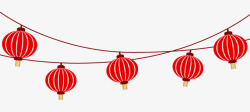 节庆挂饰红色中国风灯笼挂饰高清图片