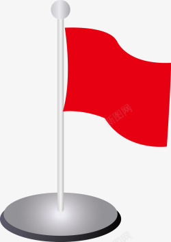 五角星旗子红色旗子护卫队3D小人红色旗子图标高清图片