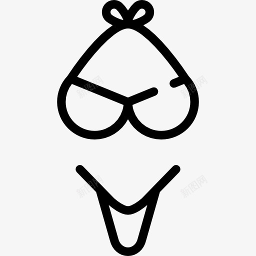 女人比基尼图标png_新图网 https://ixintu.com 夏天 夏季 时尚 海滩 游泳池