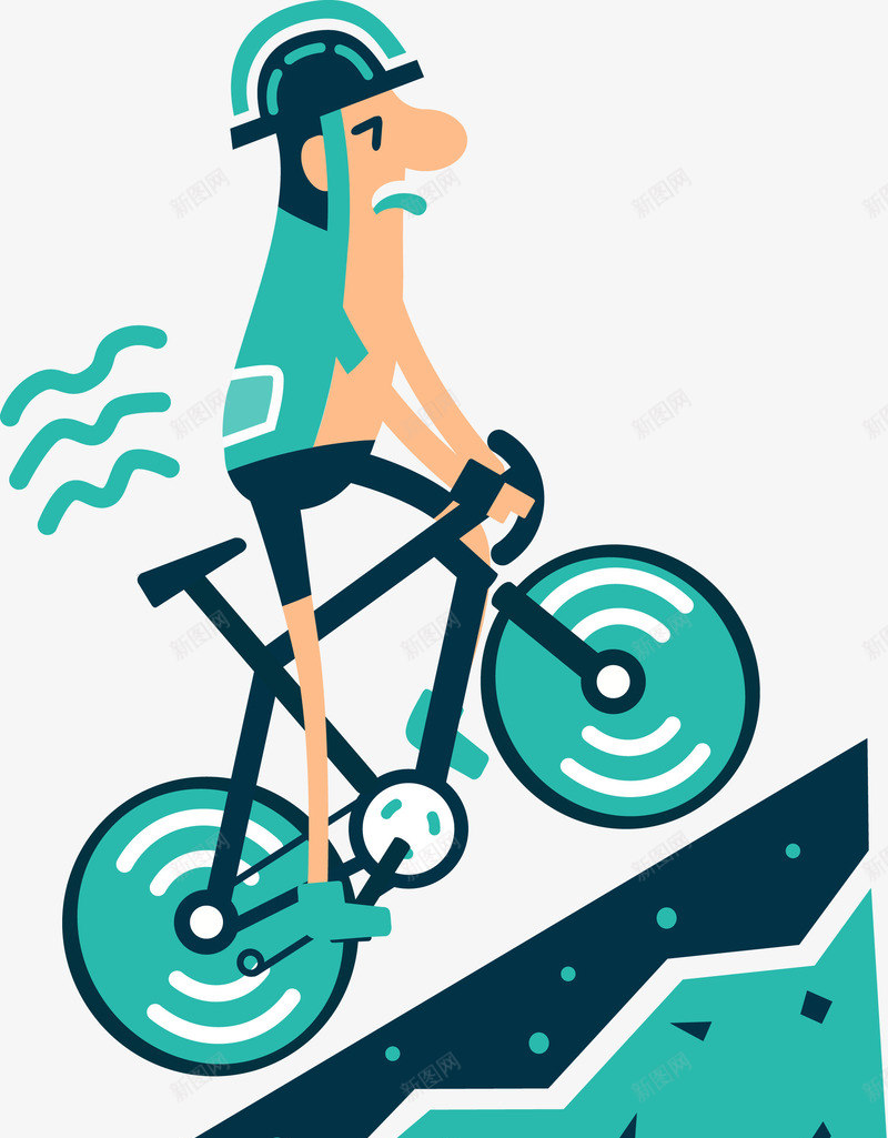 辛苦骑自行车上坡的男人图png免抠素材_新图网 https://ixintu.com 人物 健身 卡通 扁平化 男人 运动 锻炼 骑行