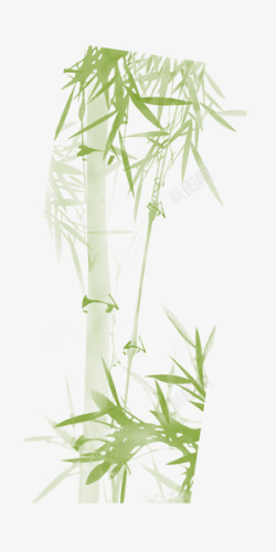 环保中国风水墨画竹子高清图片