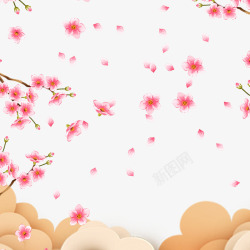 春节花卉花卉植物中国风海报装饰高清图片