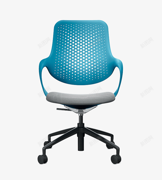 蓝色办公椅png免抠素材_新图网 https://ixintu.com 产品实物 办公椅 椅子 蓝色 转椅