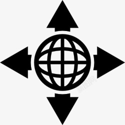 四个方向欧式箭头网格有四个指向不同方向的箭头图标高清图片