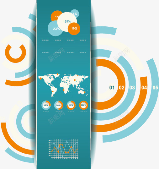 信息图形和图表的元素素图标png_新图网 https://ixintu.com 3 世界地图 信息图形 动感 图标 圆饼图 地球 数据 柱状图 设计元素