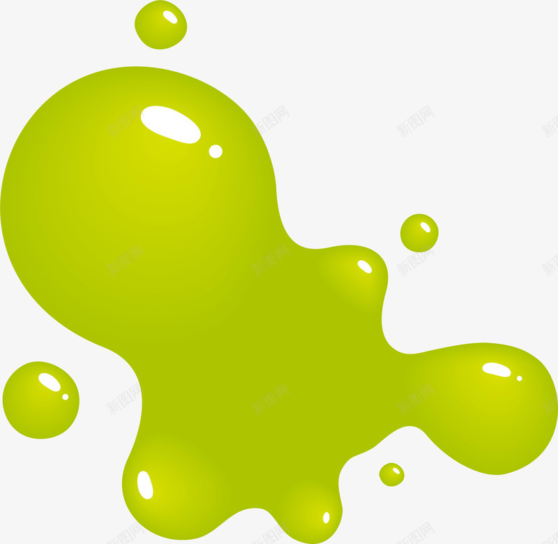 绿色颜料水彩png免抠素材_新图网 https://ixintu.com 免抠PNG 反光 效果 水彩 水流 液体 绿色 颜料