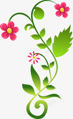绿色自然花朵素材