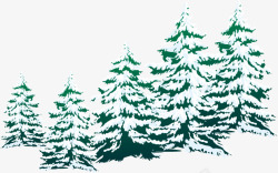 积雪圣诞树素材