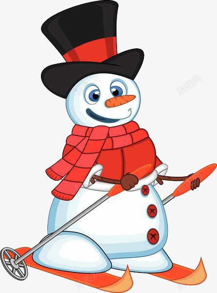 穿着滑雪服装的雪人png免抠素材_新图网 https://ixintu.com 冬季 创意 卡通 商务 围巾 帽子 手绘 滑雪 雪人