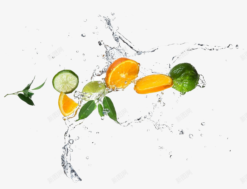 柠檬橙汁水果png免抠素材_新图网 https://ixintu.com 柠檬 橙子 水果 水里的水果 漂浮中水果