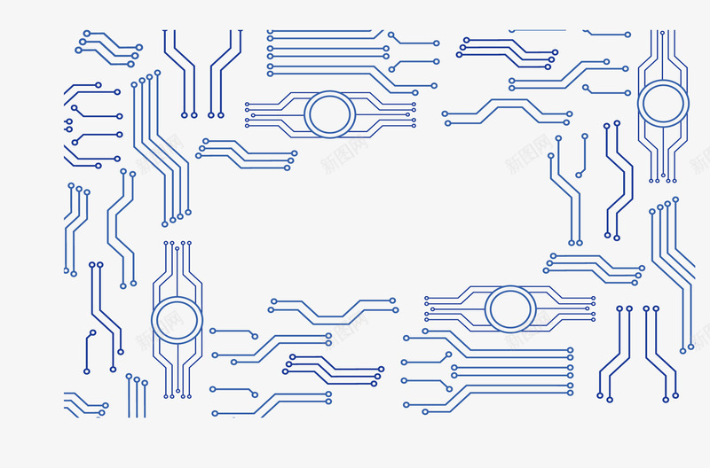 科技感蓝色线条花纹矢量图ai免抠素材_新图网 https://ixintu.com 矢量png 科技感 科技线条 线条 线条花纹 蓝色线条 矢量图