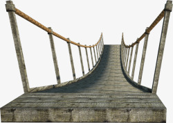 木质吊桥素材