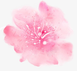 粉色漂浮梦幻艺术花朵素材