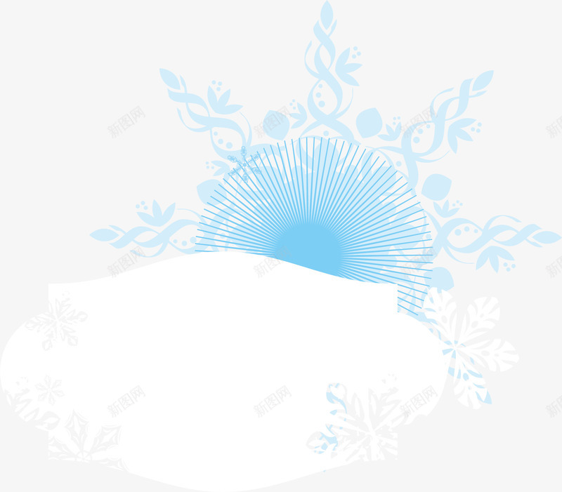 雪花冬季冰雪边框元素png免抠素材_新图网 https://ixintu.com 冬季 冬季雪花 冰雪边框 边框 雪花
