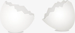 白色蛋壳手绘白色破碎的蛋壳高清图片