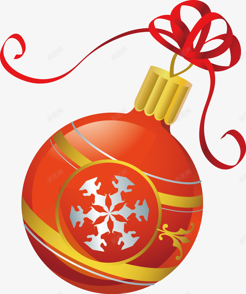 圣诞球装饰元素png免抠素材_新图网 https://ixintu.com 圣诞节 小挂件 小球 平安夜 红色