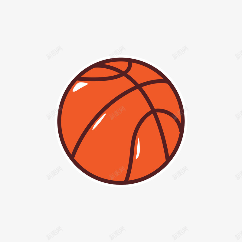红色的篮球矢量图ai免抠素材_新图网 https://ixintu.com 体育 咖啡色 球类 白色 篮球 红色 红色篮球 矢量图
