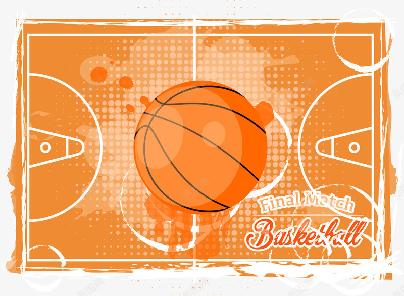 橘色篮球场png免抠素材_新图网 https://ixintu.com 卡通版 卡通篮球场 场地 橘色 篮球 篮球场