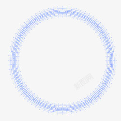绘画圆环蓝色线条手绘圆环高清图片