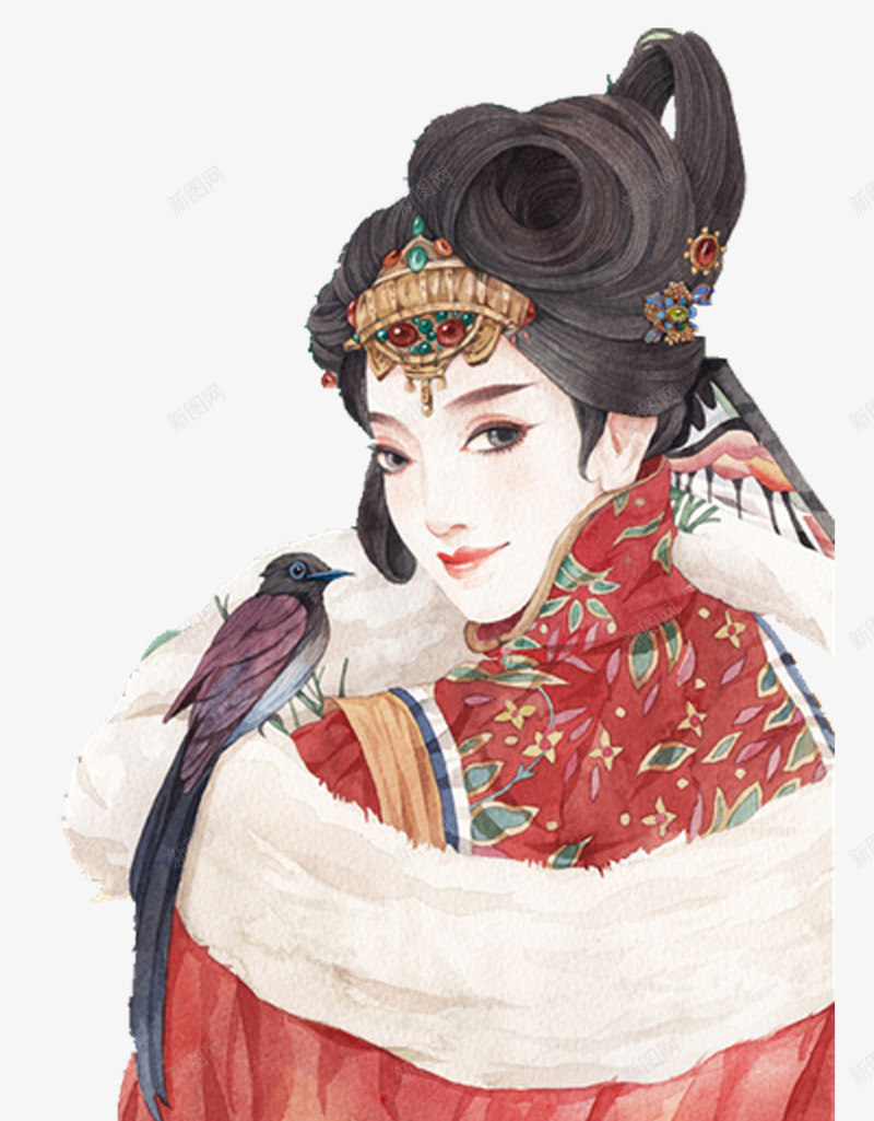 中国风人物png免抠素材_新图网 https://ixintu.com 中国风 人物 国画 工笔画 漂浮素材