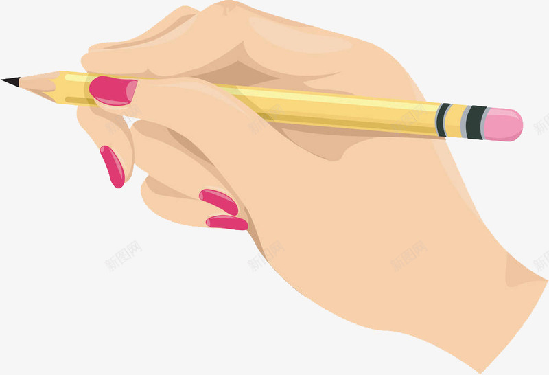 女子手拿铅笔png免抠素材_新图网 https://ixintu.com 书写 写 写字 学习 手 拿着 拿笔 握笔 握笔姿势 笔 签字 记录