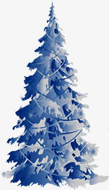 圣诞节装饰树png免抠素材_新图网 https://ixintu.com 圣诞节 松树 蓝色 装饰树 雪松