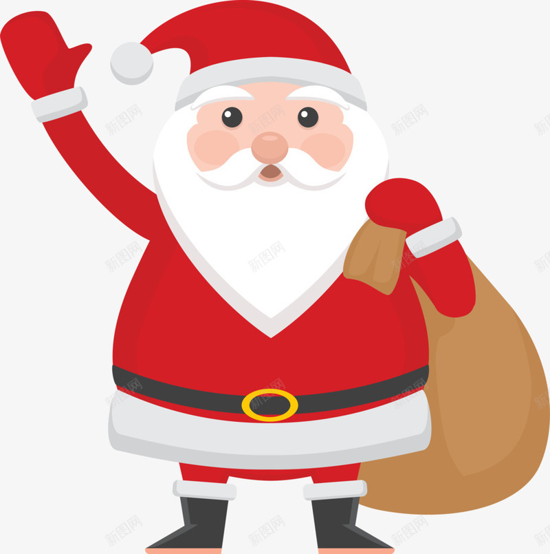 背着礼物袋子的圣诞老人png免抠素材_新图网 https://ixintu.com 圣诞老人 圣诞节 平安夜 手绘卡通人物 礼物袋子