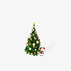 雪人小红帽圣诞树图案高清图片
