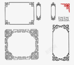 中国黑白风边框素材