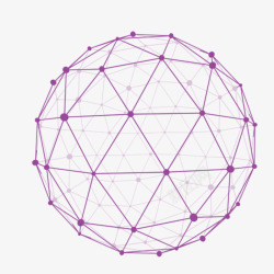 紫色线条球体素材