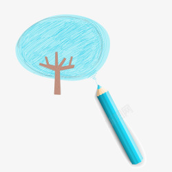 树形框手绘儿童树形信息框高清图片