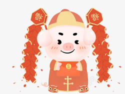 喜庆的小猪2019年新年之喜庆小猪拜年高清图片