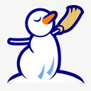 运动的雪人png免抠素材_新图网 https://ixintu.com 打扫 白色 雪人