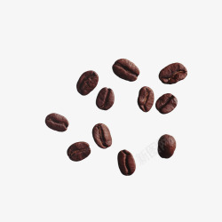漂浮咖啡豆素材