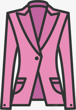 粉色西装女装矢量图素材
