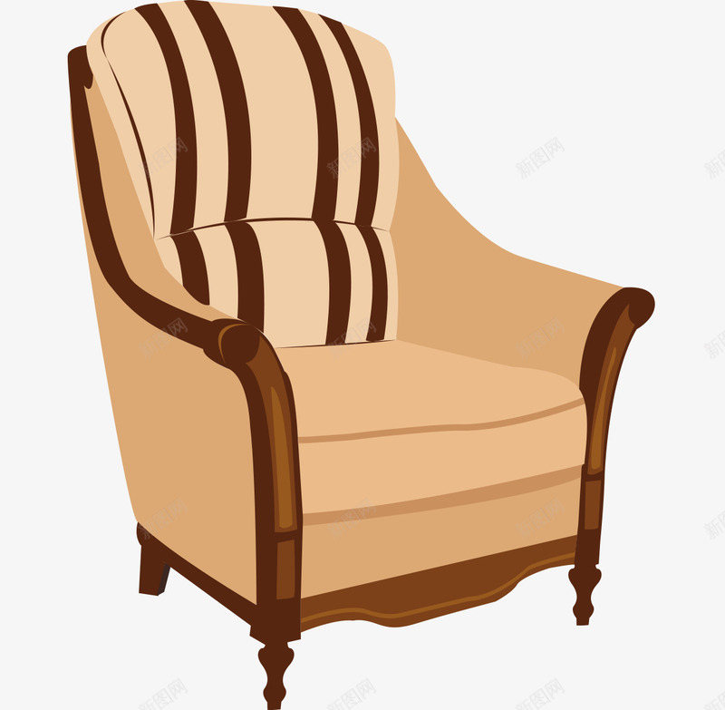 家具拟真实物皮质椅子png免抠素材_新图网 https://ixintu.com 家具