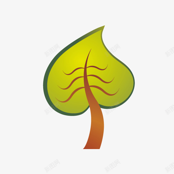 心形的树png免抠素材_新图网 https://ixintu.com 卡通 大树 树木 树枝 环保 绿叶