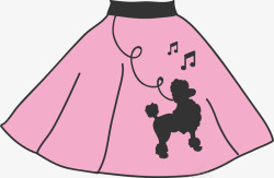 粉色卡通短裙矢量图素材