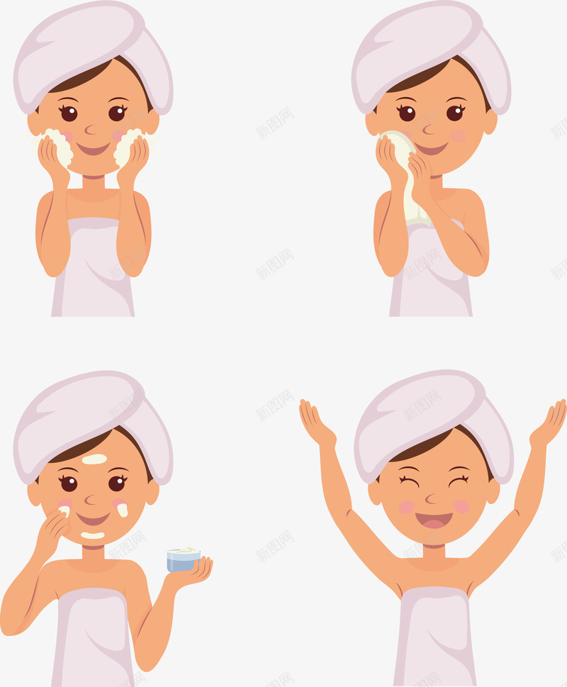 正在洗脸的女士矢量图eps免抠素材_新图网 https://ixintu.com 女士 正在洗脸 洗脸 洗脸PNG 洗脸洗澡 矢量女士 矢量图