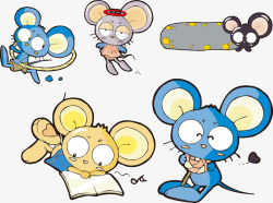 小老鼠可爱卡通矢量图素材