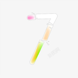 碎裂的数字七的数字碎裂效果高清图片