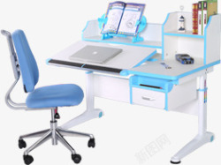 蓝色办公室椅子素材