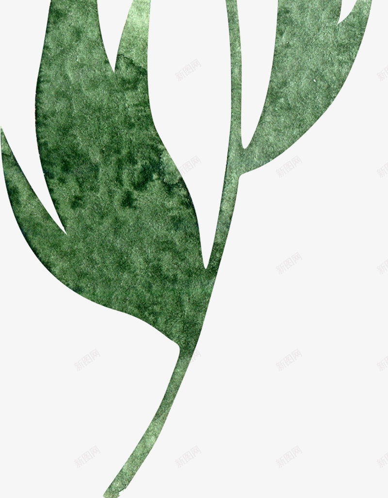 绿色植物装饰案png免抠素材_新图网 https://ixintu.com 光泽 光滑 卡通 手绘 文理 植物 渐变 纹路 绿色 装饰 质感
