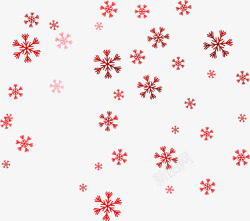 大雪素材背景图片红色冬季漂浮雪花高清图片
